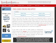 Tablet Screenshot of loansloansloans.co.za